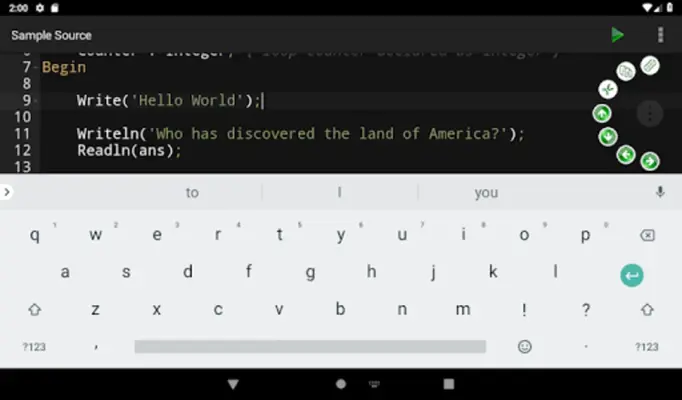 Pascal Programming Compiler android App screenshot 5